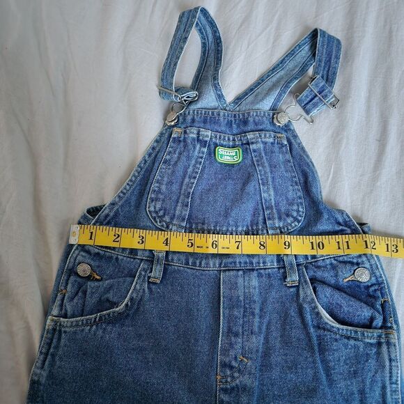 4T VTG Overall Bibs Sesame Street Shortall Shorts Boy Girl Toddler Denim Jeans - Picture 10 of 10